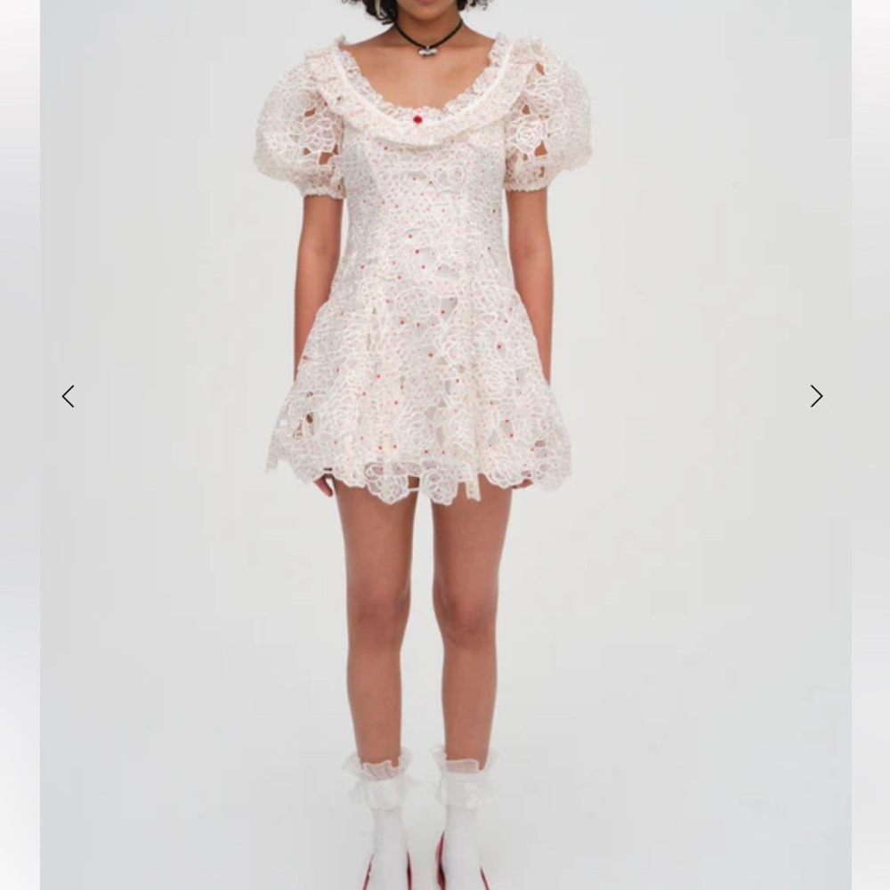 New For Love & Lemons Aphrodite Mini Dress Coquette Babydoll valentine’s Y2k